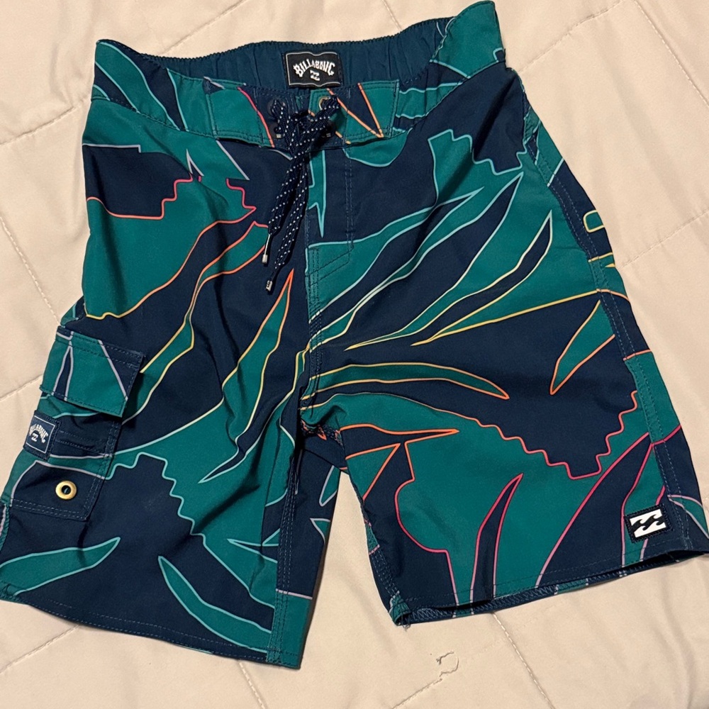 Billabong Men's Teal and Navy Board Shorts